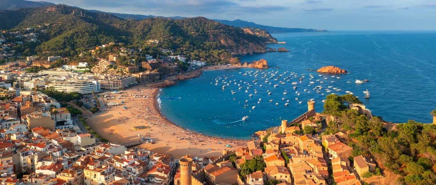 Aerial view of Tossa de Mar, Costa Brava