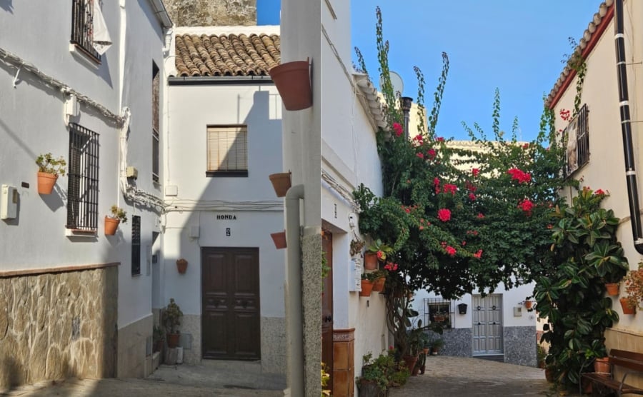 Front door and back door view of a house