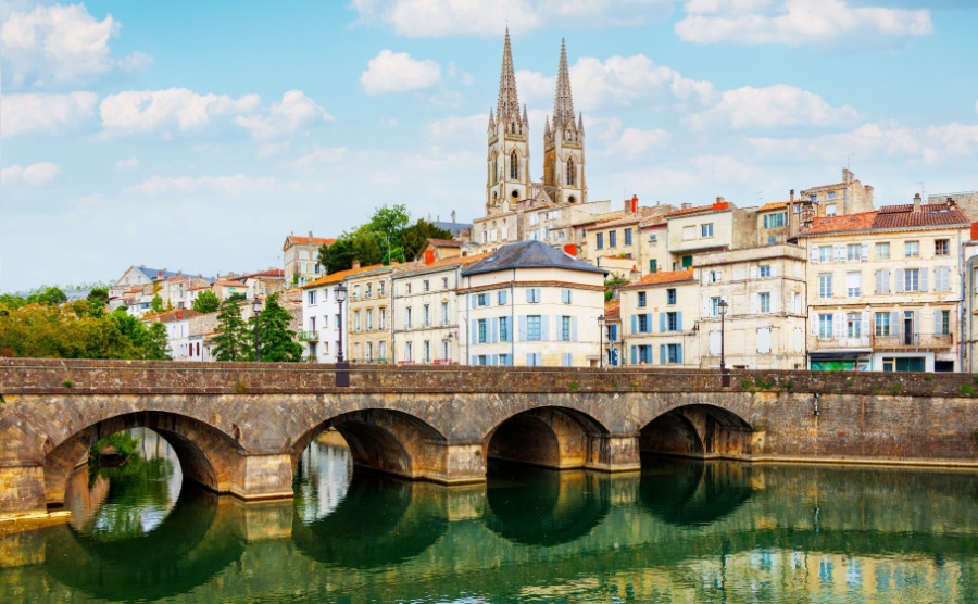 Niort city landscape- Deux Sevres, Nouvelle-Aquitaine region France